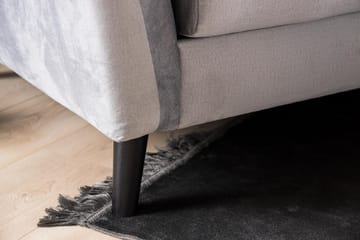 Trend Fåtölj med Fotpall i Sammet - Grå - Möbler - Vardagsrum - Fåtöljer - Fåtölj med fotpall