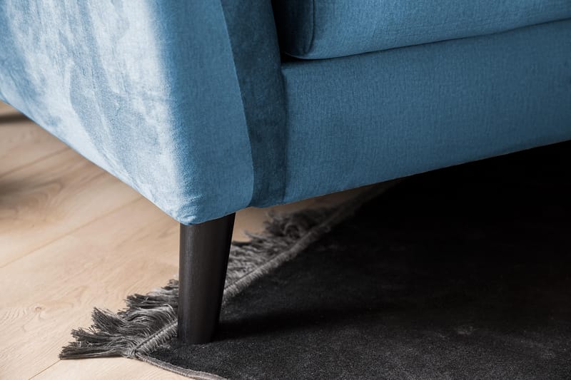Trend Fåtölj med Fotpall - Midnattsblå Sammet - Möbler - Vardagsrum - Fåtöljer - Fåtölj med fotpall