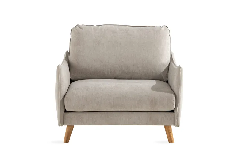 Trend Lyx Fåtölj - Beige/Ek - Möbler - Vardagsrum - Fåtöljer