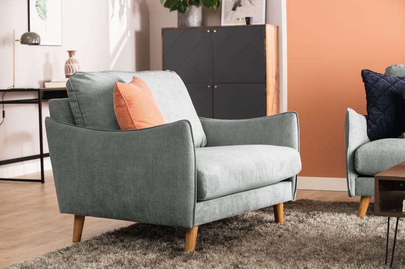 Trend Lyx Fåtölj - Grå/Svart - Möbler - Vardagsrum - Fåtöljer