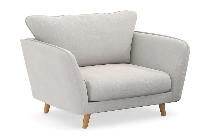 Trend Lyx Fåtölj, Vit Sammet