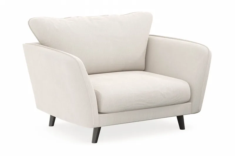 Trend Lyx Fåtölj - Vit Sammet - Möbler - Vardagsrum - Fåtöljer