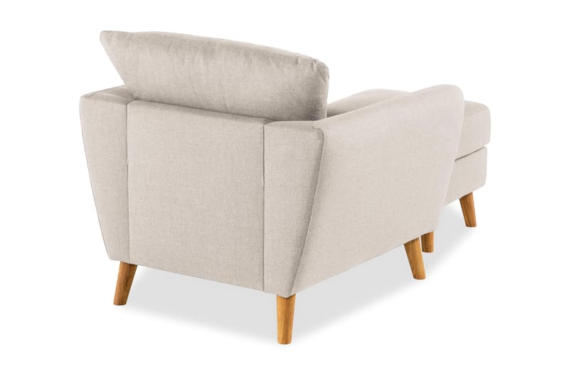 Trend Soffgrupp Fåtölj med Fotpall - Beige - Möbler - Vardagsrum - Fåtöljer