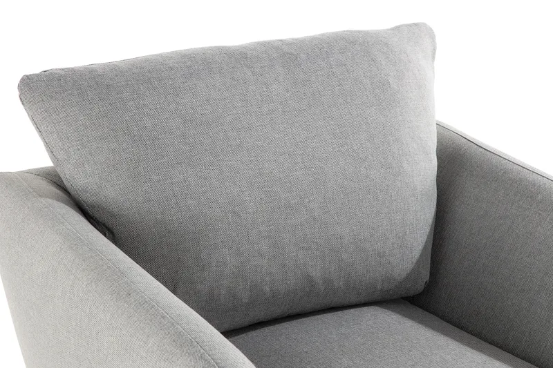 Trend Soffgrupp Fåtölj med Fotpall - Ljusgrå - Möbler - Vardagsrum - Fåtöljer - Fåtölj med fotpall