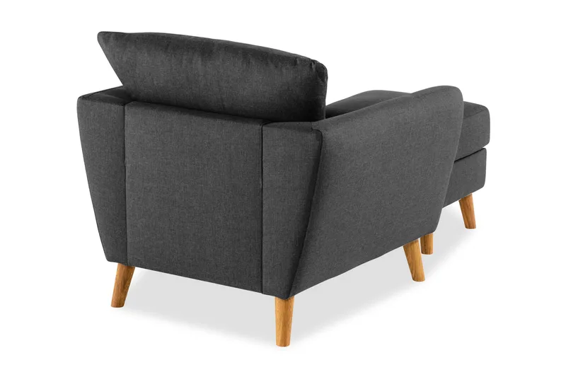 Trend Soffgrupp Fåtölj med Fotpall - Svart - Möbler - Vardagsrum - Fåtöljer