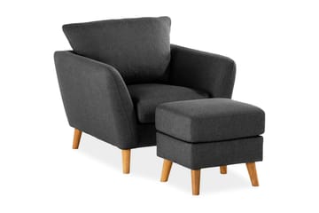 Trend Soffgrupp Fåtölj med Fotpall