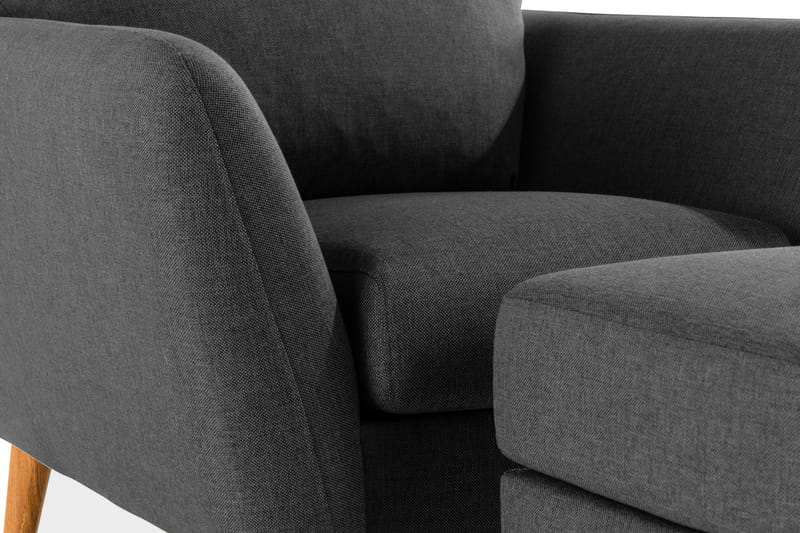 Trend Soffgrupp Fåtölj med Fotpall - Svart - Möbler - Vardagsrum - Fåtöljer