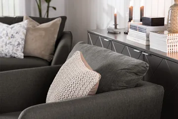 Trend Soffgrupp Fåtölj med Fotpall - Svart - Möbler - Vardagsrum - Fåtöljer - Fåtölj med fotpall