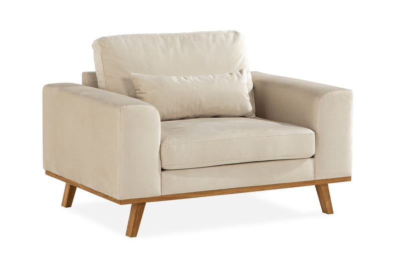 TULSA Fåtölj Sammet Beige - Möbler - Vardagsrum - Fåtöljer - Sammetsfåtölj