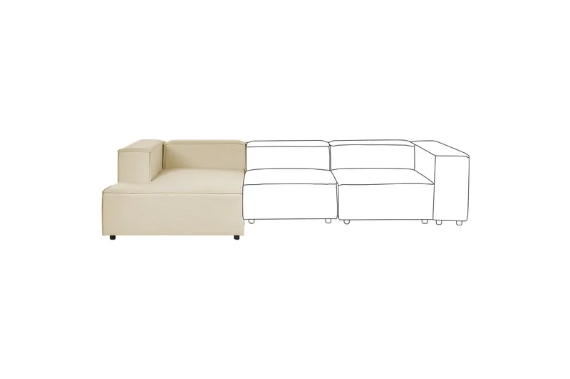 Tunda Schäslong 119 cm Höger - Beige/Svart - Möbler - Vardagsrum - Fåtöljer - Schäslongfåtöljer & divanfåtöljer