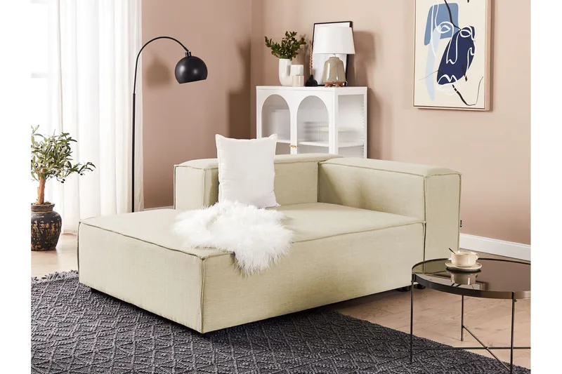 Tunda Schäslong 119 cm Höger - Beige/Svart - Möbler - Vardagsrum - Fåtöljer - Schäslongfåtöljer & divanfåtöljer