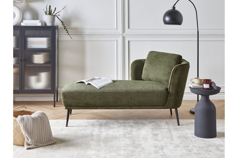 Uklund Schäslong 148 cm Höger - Svart/Grön - Möbler - Vardagsrum - Fåtöljer - Schäslongfåtöljer & divanfåtöljer