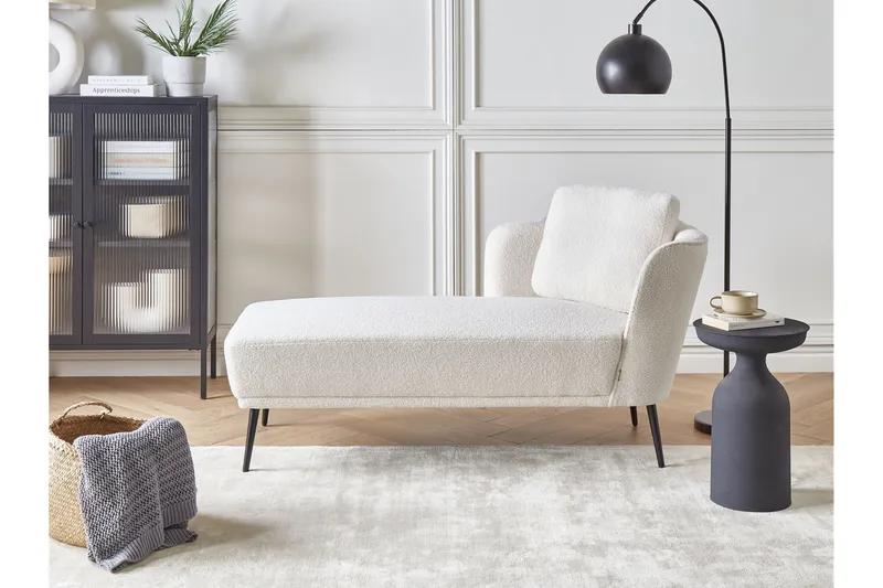 Uklund Schäslong 148 cm Höger - Svart/Vit - Möbler - Vardagsrum - Fåtöljer - Schäslongfåtöljer & divanfåtöljer