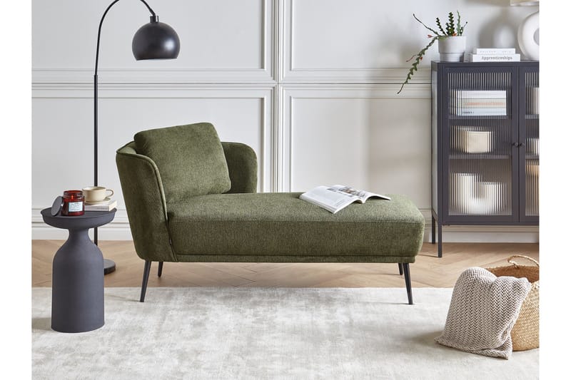 Uklund Schäslong 148 cm Vänster - Svart/Grön - Möbler - Vardagsrum - Fåtöljer - Schäslongfåtöljer & divanfåtöljer