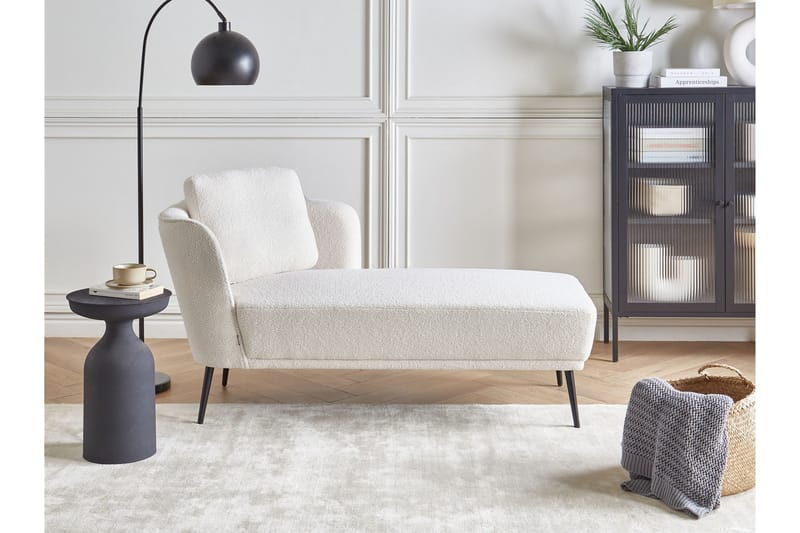 Uklund Schäslong 148 cm Vänster - Svart/Vit - Möbler - Vardagsrum - Fåtöljer - Schäslongfåtöljer & divanfåtöljer