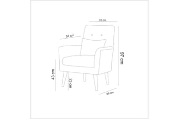 Unique Design Fåtölj - Grå/Beige - Möbler - Vardagsrum - Fåtöljer