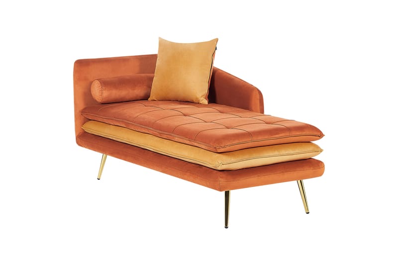 Vaklund Schäslong 160 cm - Guld/Orange - Möbler - Vardagsrum - Fåtöljer - Schäslongfåtöljer & divanfåtöljer