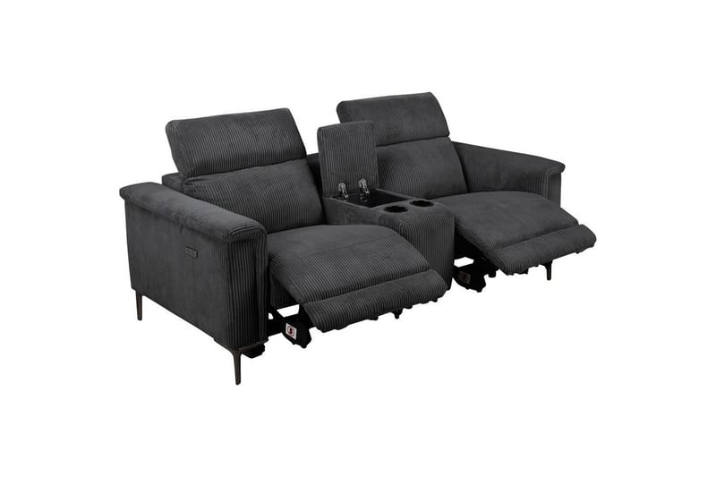 Vanlig liggfåtölj Loft24 Dubbel recliner stol Loft24 Lund Grey1 100% polyester - Möbler - Vardagsrum - Soffor - Reclinersoffor & Biosoffor