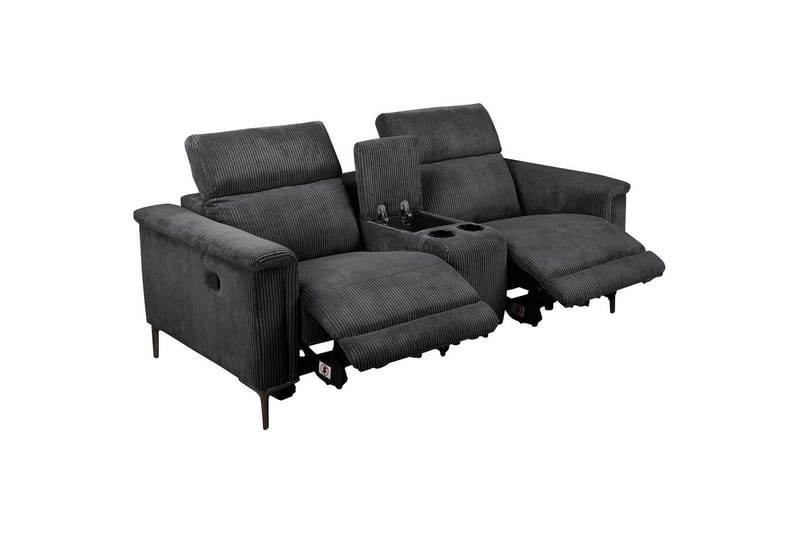 Vanlig liggfåtölj Loft24 Dubbel recliner stol Loft24 Lund Grey1 100% polyester - Möbler - Vardagsrum - Fåtöljer - Liggfåtöljer