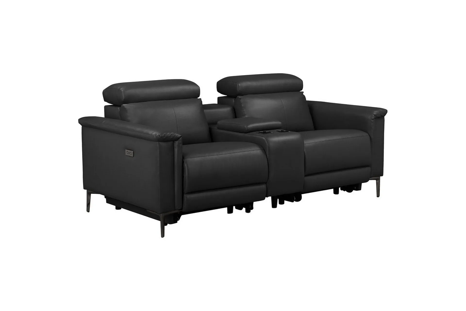 Vanlig liggf&aring;t&ouml;lj Loft24 Lund Liggf&aring;t&ouml;lj Black Artificial leather -