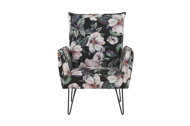 VARMING Fåtölj Blommig Svart - Möbler - Vardagsrum - Fåtöljer