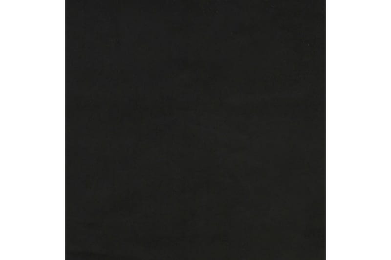 Vilstol med fotpall svart sammet - Svart - Fåtöljer