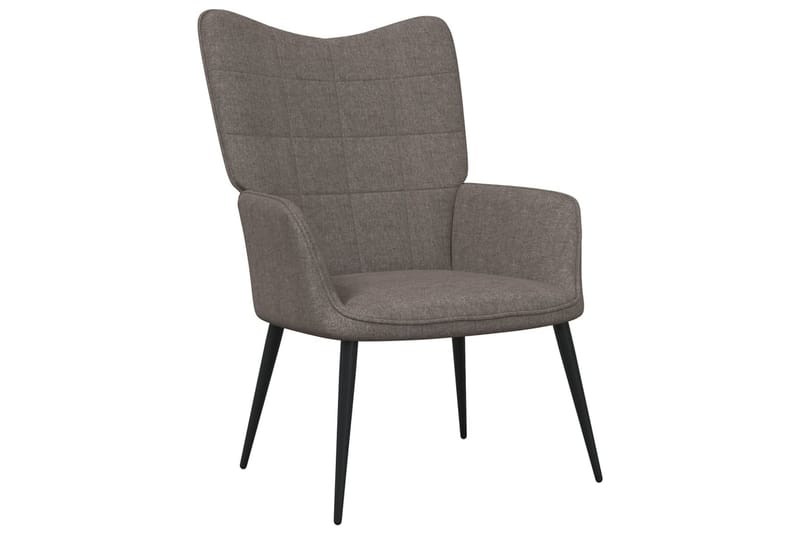 Vilstol med fotpall taupe tyg - Taupe - Möbler - Vardagsrum - Fåtöljer