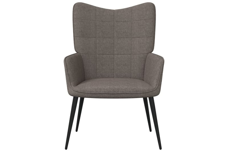 Vilstol med fotpall taupe tyg - Taupe - Möbler - Vardagsrum - Fåtöljer