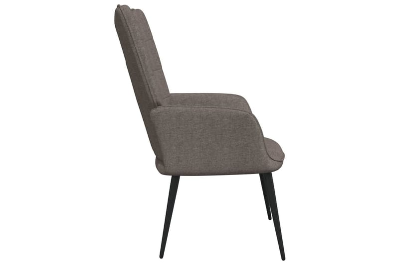 Vilstol med fotpall taupe tyg - Taupe - Möbler - Vardagsrum - Fåtöljer
