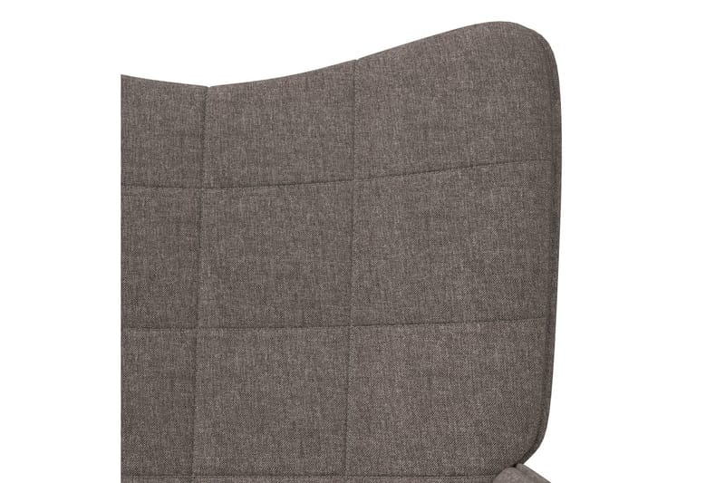 Vilstol med fotpall taupe tyg - Taupe - Möbler - Vardagsrum - Fåtöljer