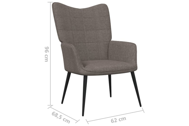 Vilstol med fotpall taupe tyg - Taupe - Möbler - Vardagsrum - Fåtöljer