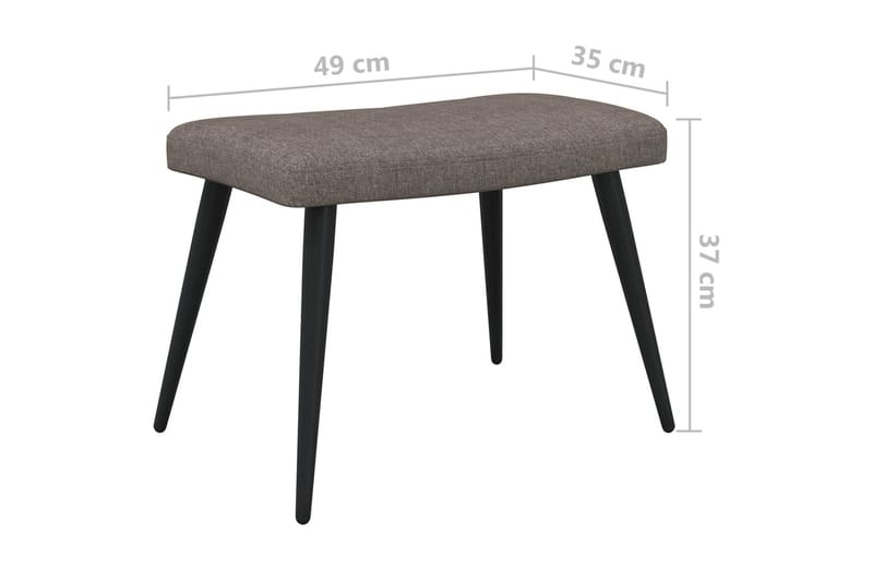 Vilstol med fotpall taupe tyg - Taupe - Möbler - Vardagsrum - Fåtöljer
