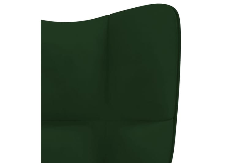 Vilstol mörkgrön sammet - Grön - Fåtöljer
