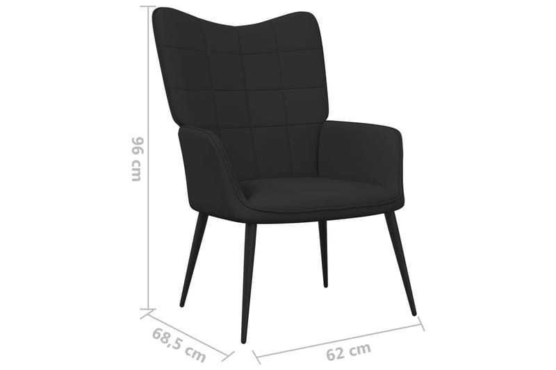 Vilstol svart tyg - Svart - Möbler - Vardagsrum - Fåtöljer