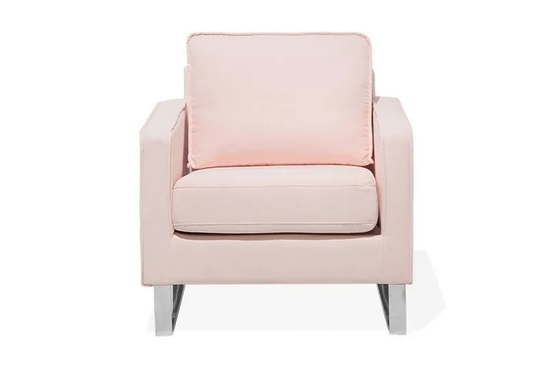 Vind Modern Fåtölj i Tyg, Rosa
