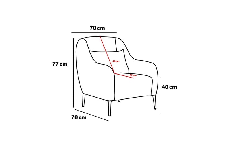 Wenus Fåtölj - Grå - Möbler - Vardagsrum - Fåtöljer