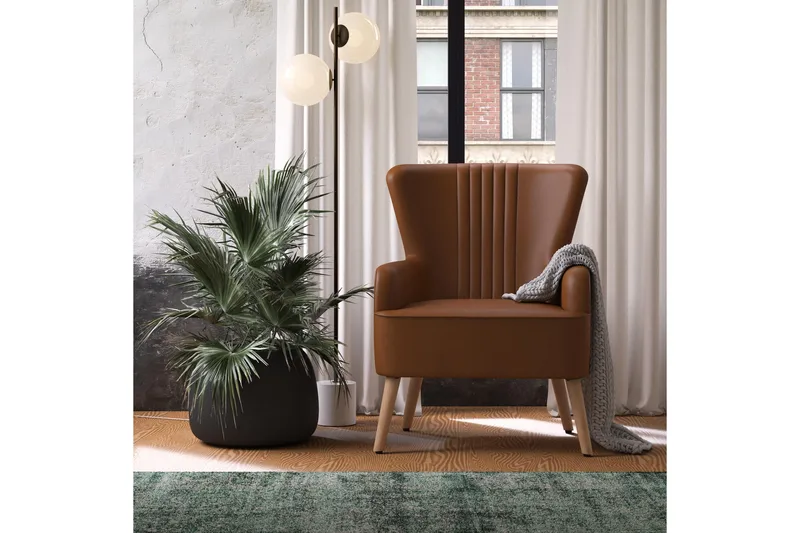 Wynn Fåtölj Brun - Dorel Home - Möbler - Vardagsrum - Fåtöljer