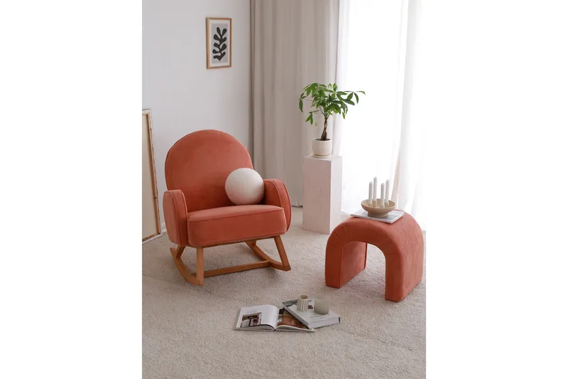 Yoko Fåtölj - Korall - Möbler - Vardagsrum - Stolar & sittmöbler - Snurrstolar & gungstolar