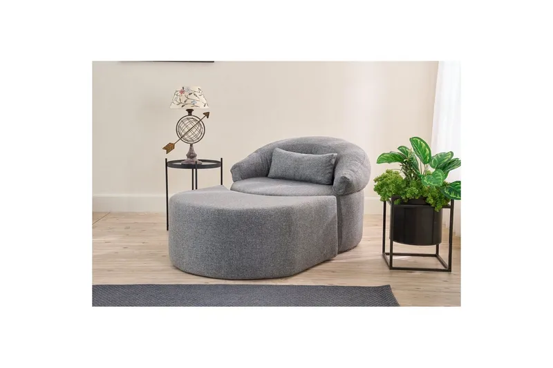 Zevon Bäddfåtölj - Grå - Möbler - Vardagsrum - Bäddsoffor - Hörnbäddsoffa
