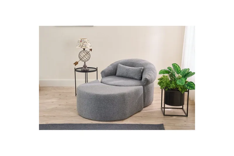 Zevon Bäddfåtölj - Grå - Möbler - Vardagsrum - Bäddsoffor - Hörnbäddsoffa