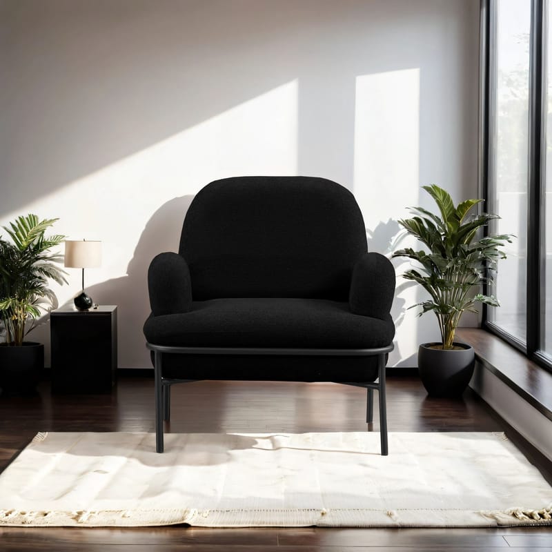 Zyricus Fåtölj Teddy - Svart - Möbler - Vardagsrum - Fåtöljer - Öronlappsfåtölj