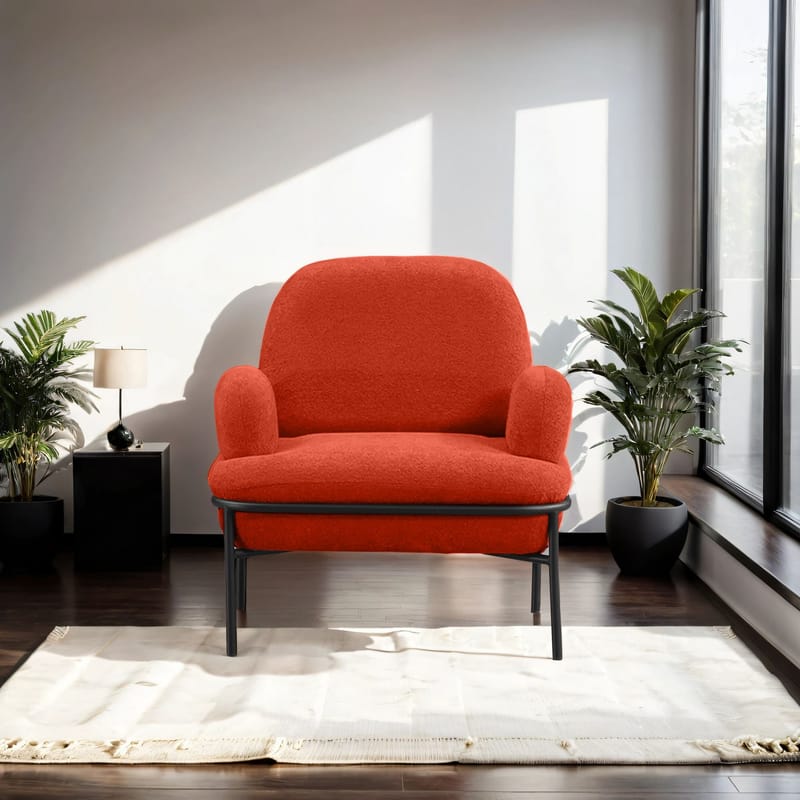 Zyricus Fåtölj Teddy - Tegelröd - Möbler - Vardagsrum - Fåtöljer