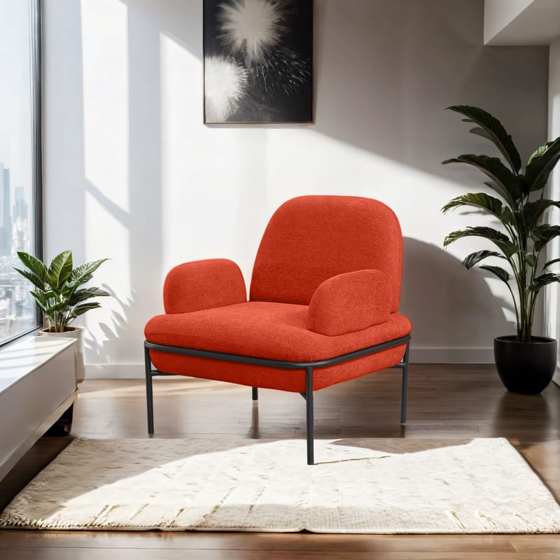 Zyricus Fåtölj Teddy - Tegelröd - Möbler - Vardagsrum - Fåtöljer