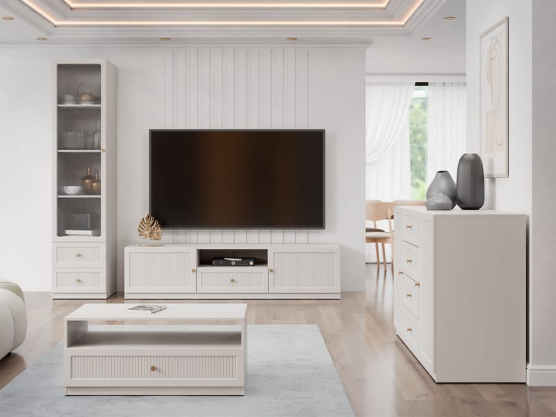 Fayric Möbelset För Vardagsrum - Beige - Möbler - Vardagsrum - Möbelset för vardagsrum