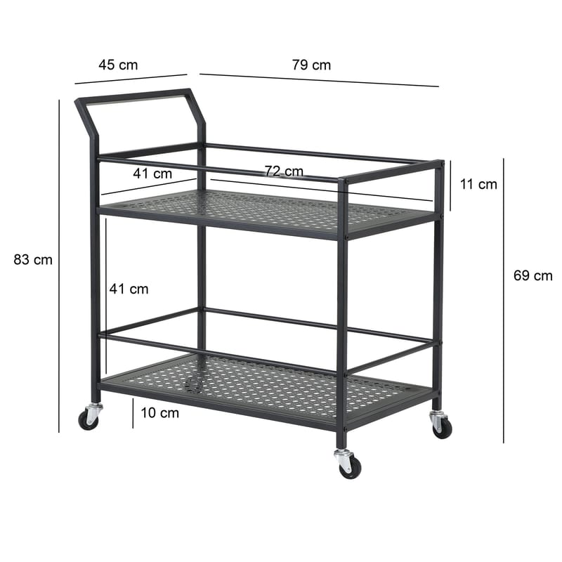 Fenino Serveringsvagn 79 cm - Mattsvart - Möbler - Vardagsrum - Serveringsvagn & drinkvagn