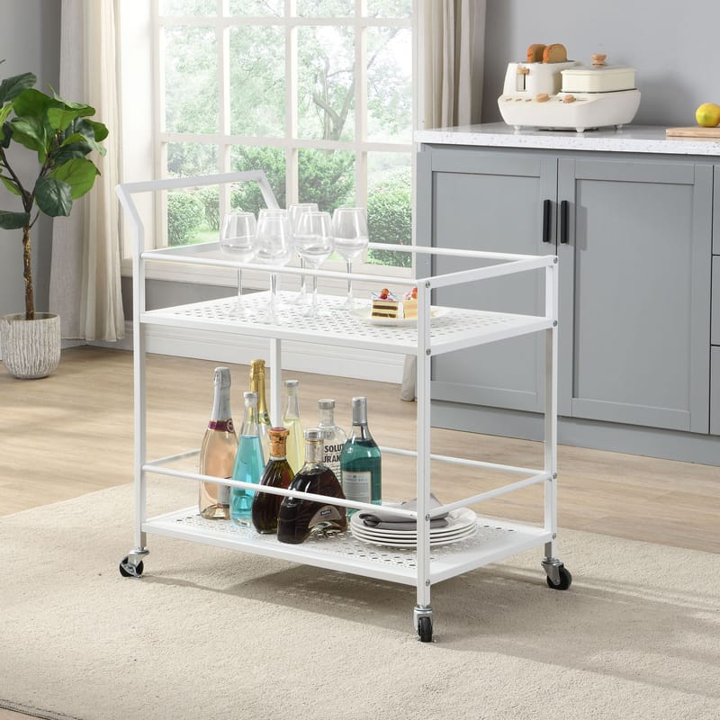 Fenino Serveringsvagn 79 cm - Mattvit - Möbler - Vardagsrum - Serveringsvagn & drinkvagn