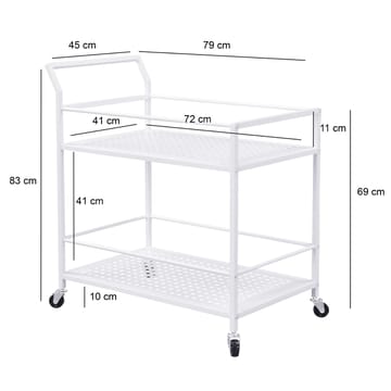 Fenino Serveringsvagn 79 cm - Mattvit - Möbler - Vardagsrum - Serveringsvagn & drinkvagn