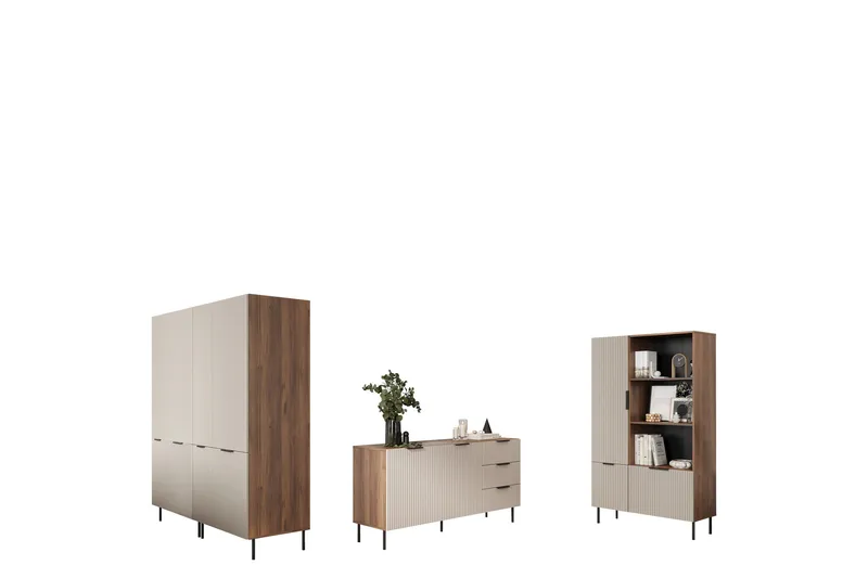 Fiesta Möbelset För Vardagsrum, Svart/Brun