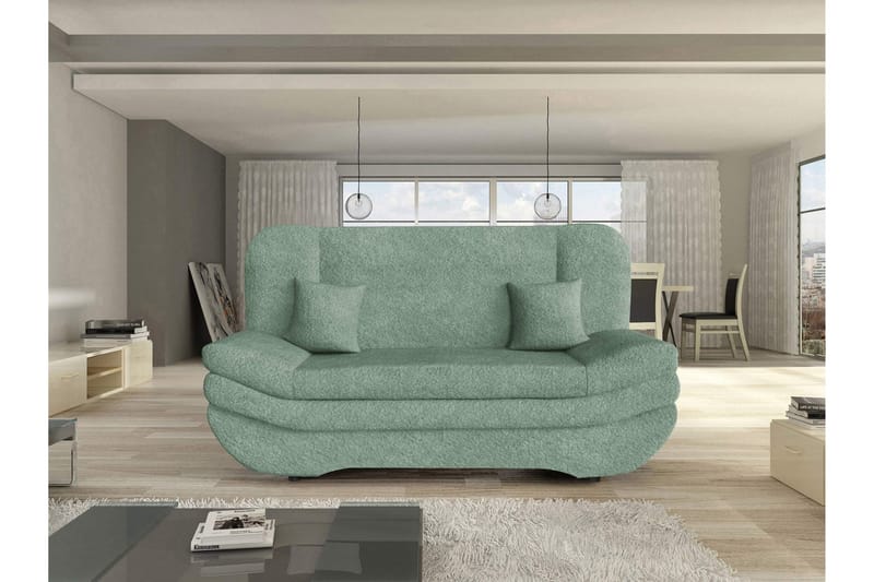 Figurelle Bäddsoffa 2-sits i Bouclé - Grön - Möbler - Vardagsrum - Bäddsoffor