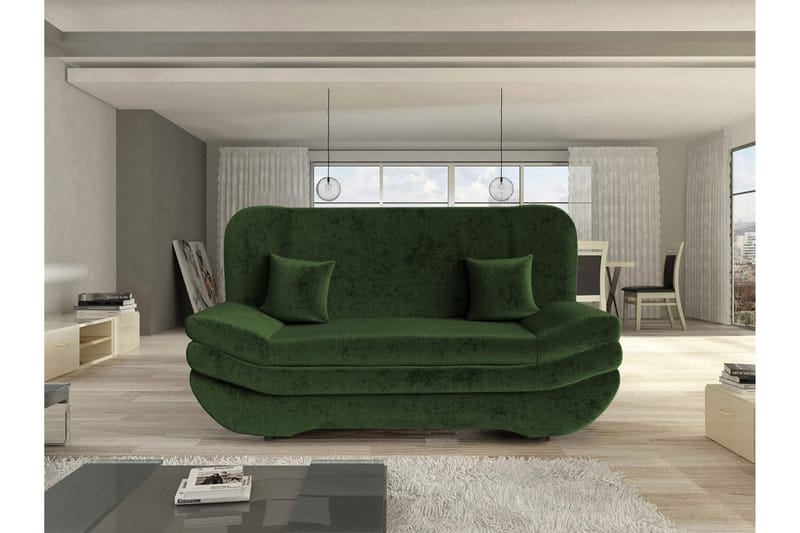 Figurelle Bäddsoffa 2-sits i Chenille - Grön - Möbler - Vardagsrum - Bäddsoffor